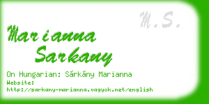 marianna sarkany business card